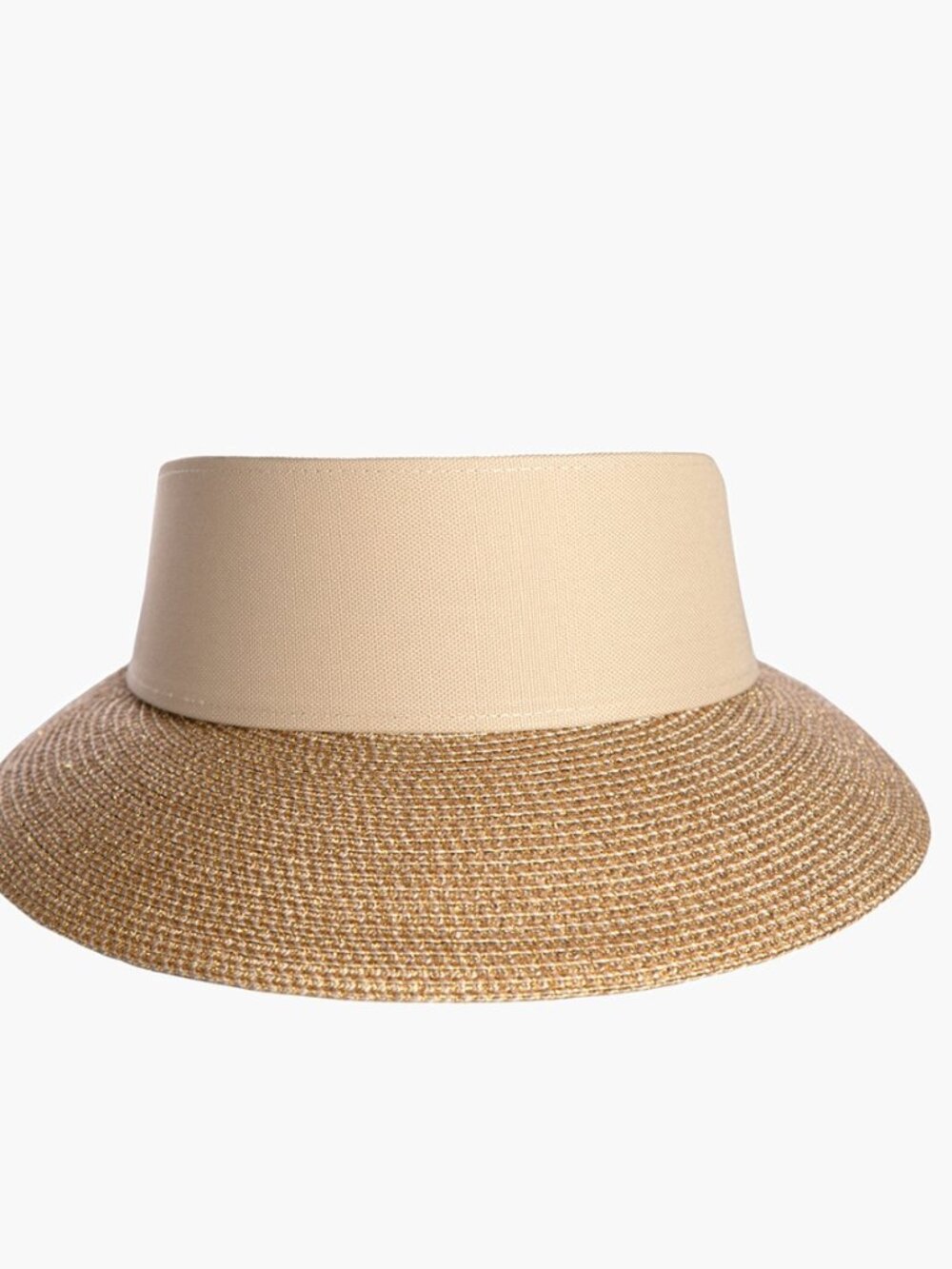 NWT Eric Javits Champ Visor in Gold Sand - Picture 5 of 7
